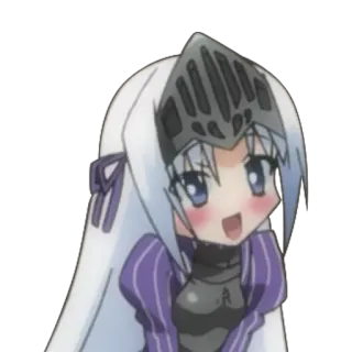 😃 Anime, Dibujos animados, Mujer, Caballero, Casco, Chibi telegram sticker