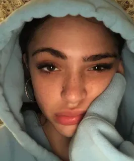 ❤️ woman, person, portrait, face, selfie, hoodie whatsapp sticker