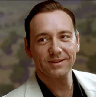 😏 Kevin Spacey actor, celebrity, portrait, man, smiling telegram sticker