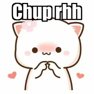 ⚜ Chuprhh mignon, chat, kawaii, sticker, pêche whatsapp sticker