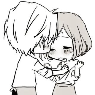 ❤️ Anime, Beijo, Romance, Amor, Fofo, Mangá whatsapp sticker