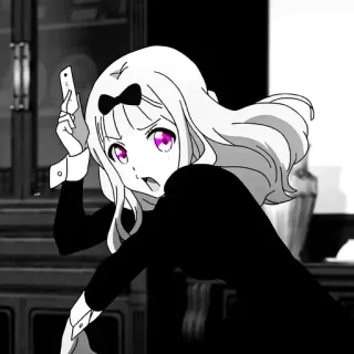 🖤 Chika Fujiwara Kaguya-sama: Love Is War Anime, Ragazza, Chika Fujiwara, Kaguya Sama, Love is War, Telefono telegram sticker