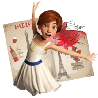 😃 Paris ballerina, Parigi, Francia, Torre Eiffel, balletto whatsapp sticker