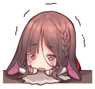 😭 anime, crying, sad, girl, emotional, tears, manga, kawaii telegram sticker