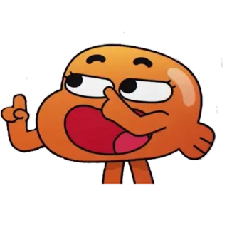 👈 Darwin Watterson The Amazing World of Gumball dibujo animado, pez, naranja, personaje, animado whatsapp sticker