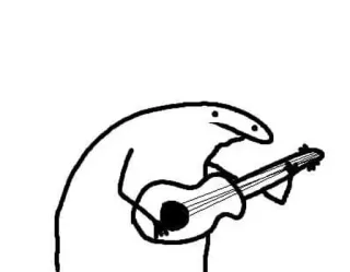 🎸 guitarra, música, desenho, desenho animado, boneco palito, entretenimento whatsapp sticker