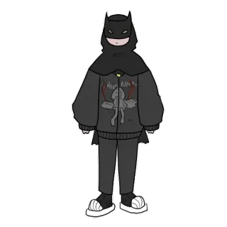 🧍‍♀️ Batman Batman, Superhéroe, Dibujos animados, Moda, Personaje, Disfraz whatsapp sticker