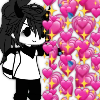 💓 Anime, Gacha, Herz, Sterne, Kawaii telegram sticker