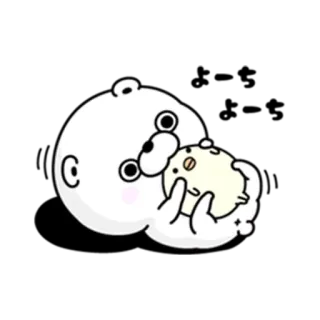 🗿 медведь, цыпленок, милый, мультфильм, животное, каваи whatsapp sticker