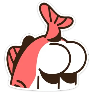 ⭐ กุ้ง, ก้น, การ์ตูน, น่ารัก, อาหาร, ตลก telegram sticker