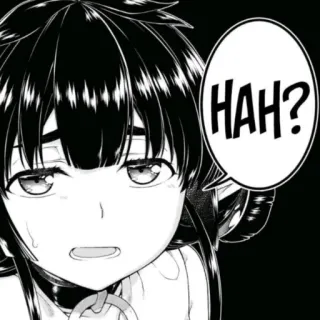 🙄 HAH? Anime, Mangá, Pergunta, Hã?, Confuso telegram sticker