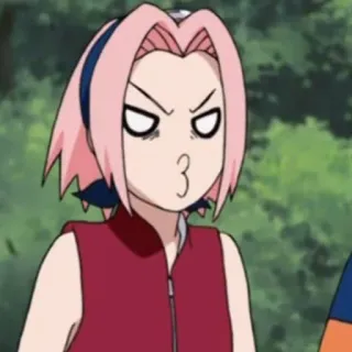 🙃 Sakura Haruno Naruto anime, sakura, naruto, cartoon, funny, face telegram sticker