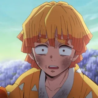 💛 Zenitsu Agatsuma Demon Slayer anime, manga, demon slayer, zenitsu, character, portrait whatsapp sticker