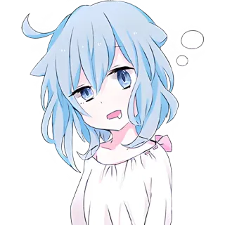 😴 Anime, Niedlich, Mädchen, Manga, Kawaii, Illustration telegram sticker