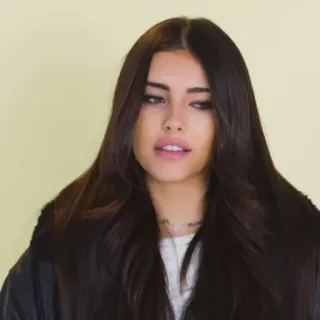 🌎 Madison Beer นักร้อง, ผมสีน้ำตาลเข้ม, ผู้หญิง, คนดัง, นักแต่งเพลง telegram sticker