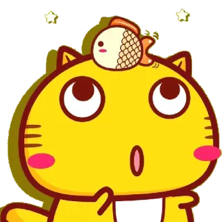 🐠 Cartoon, Katze, Fisch, Tier, Süß, Sticker telegram sticker