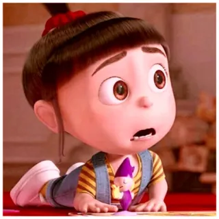 😢 Agnes Despicable Me kartun, gadis, Agnes, Despicable Me telegram sticker
