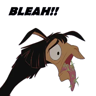 😛 Kuzco The Emperor's New Groove Ew germs การ์ตูน, ขยะแขยง, ลามะ, น่าขยะแขยง, อี๋ telegram sticker