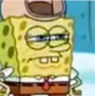 😑 Spongebob Spongebob Squarepants spongebob, squarepants, dessin animé, nickelodeon, mème telegram sticker