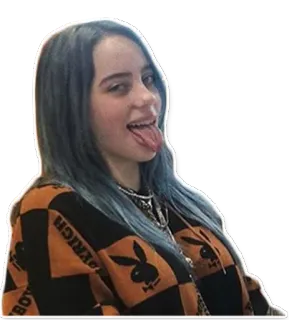 😛 Billie Eilish музыкант, певец, знаменитость, поп-звезда, Билли Айлиш telegram sticker