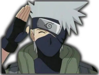 👋 Kakashi Naruto 애니메이션, 카카시, 나루토, 경례, 닌자 telegram sticker