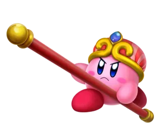 🖍 Kirby kirby, gra wideo, różowy, postać, laska telegram sticker