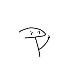 😀 stick figure, middle finger, offensive, cartoon telegram sticker