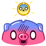😱 schwein, sonne, angst, cartoon, verängstigt, geschockt whatsapp sticker