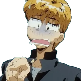 😖 Anime, Zeigen, Schockiert, Charakter, Manga, Illustration, Cartoon whatsapp sticker