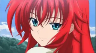😜 Rias Gremory High School DxD anime, rote Haare, rias, gremory, waifu telegram sticker