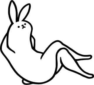 🐰 conejo, conejito, lindo, dibujos animados, animal, ilustración telegram sticker