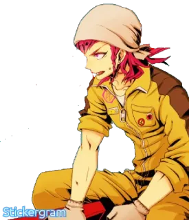 😒 Kazuichi Souda Danganronpa Аниме, Персонаж, Казуичи Сода, Danganronpa, Механик, Игра whatsapp sticker