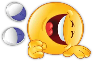 😂 emoji, emoticon, laughing, balls, meme, fun telegram sticker