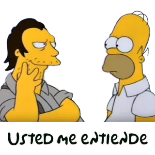🤔 Homer Simpson The Simpsons USTED ME ENTIENDE Homer Simpson, I Simpson, capito?, cartoni animati, serie TV telegram sticker