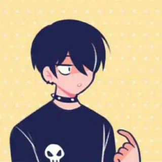🔗 cartoon, emo, skull, teen, character telegram sticker