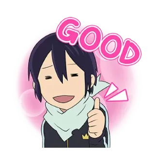 👍 Yato Noragami GOOD Anime, Personagem, Joinha, Bom, Fofo, Fanart, Noragami, Yato whatsapp sticker