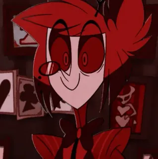 🧨 Alastor Hazbin Hotel Hazbin Hotel, Alastor, demone radio, sorridente, demone telegram sticker