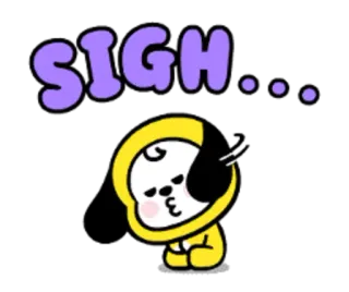 😢 SIGH... suspiro, desenho animado, personagem, fofo telegram sticker