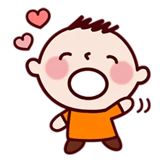 😁 Dessin animé, Mignon, Coeur, Amour, Heureux telegram sticker
