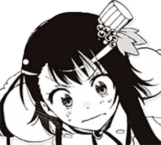 😰 Garota anime, Mangá, Kawaii, Fofa, Preocupada, Suando, Desenho animado telegram sticker