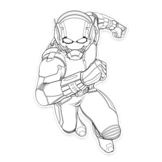 🐜 Ant-Man Ant-Man, Marvel, superbohater, komiks, postać z filmu, naklejka telegram sticker