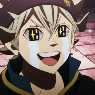 🐾 Asta Black Clover anime, manga, black clover, asta, sparkling eyes telegram sticker