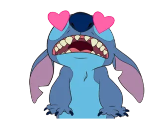 😍 Stitch Lilo & Stitch stitch, lilo e stitch, amore, cuori, carino, disney telegram sticker