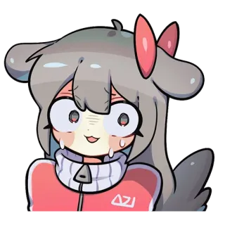 🎀 Anime, Kartun, Gadis, Keringat, Gugup, Emosi, Karakter, Stiker whatsapp sticker