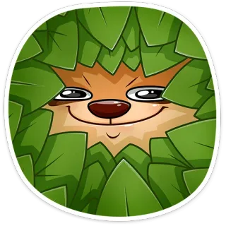 ☺️ binatang, landak, daun, lucu, tersenyum, alam telegram sticker