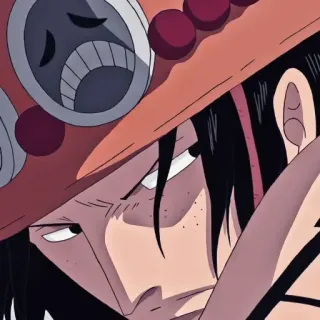 ♠ Ace One Piece 艾斯, 海贼王, 动漫, 海盗, 角色, 火焰 telegram sticker