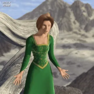 🫑 Princess Fiona Shrek princesse, fiona, film, animé, robe verte telegram sticker