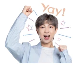 ✊ Yay! kpop, fête, positif, excité, joyeux telegram sticker