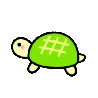 🤗 カメ, 動物, 可愛い, 緑, 爬虫類 telegram sticker
