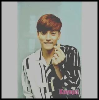 🃏 Korepo korean, man, heart, love, smile, portrait whatsapp sticker